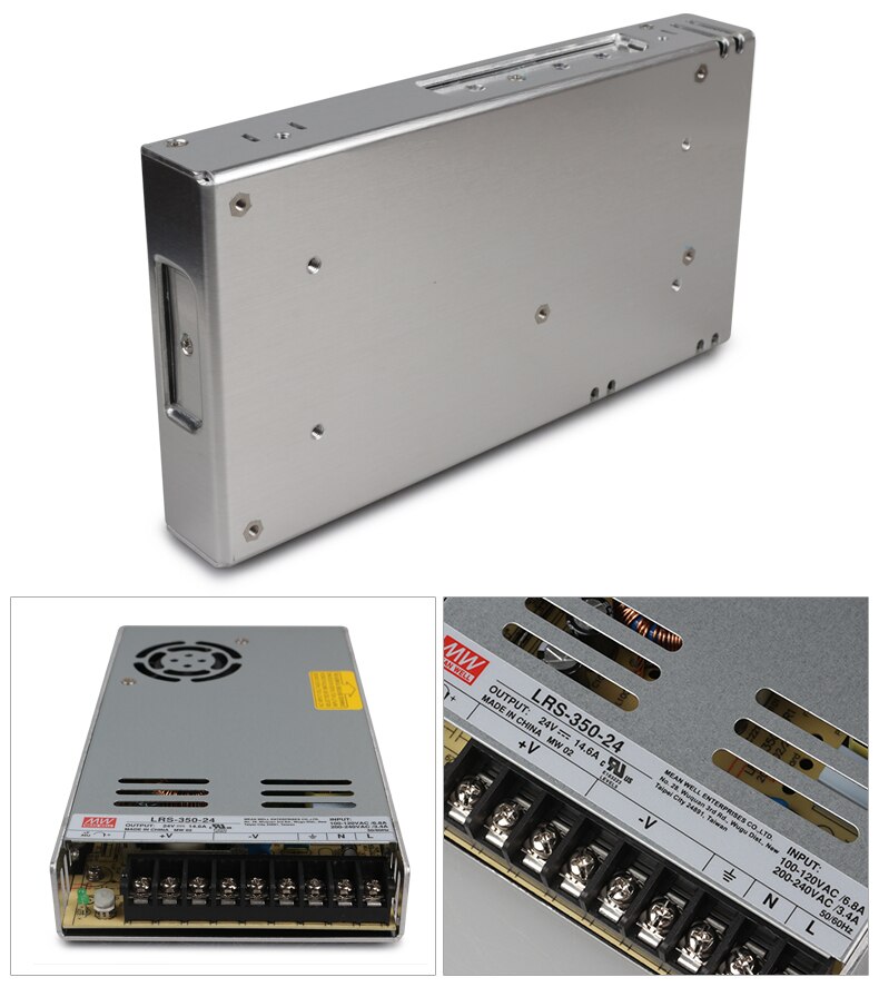 LRS-350-24;24V/350W meanwell 스위치 모드 led 전원 공급 장치, AC100-240V 입력; 24V/350W 출력